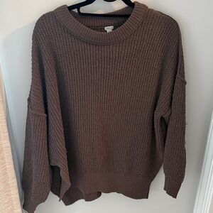 Aerie Chocolate Crew Neck Sweater